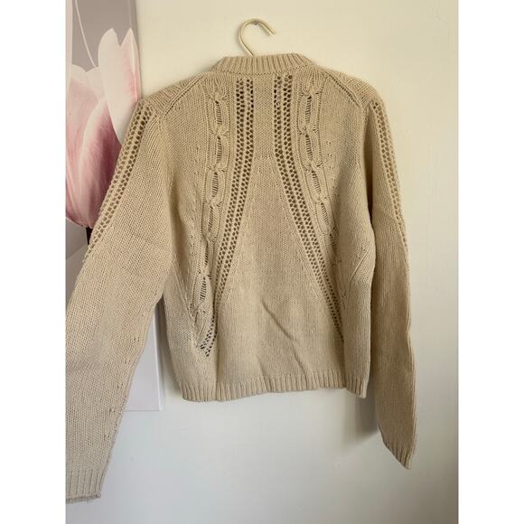 Zadig & Voltaire Defile Morley Cable Knit Cream Sweater NWT Small - Picture 12 of 12